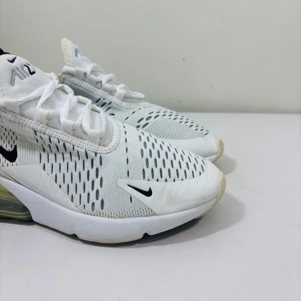 Nike Youth Air Max 270 White Black Running Shoes Sneakers Size‎ 6.5Y 943345-100